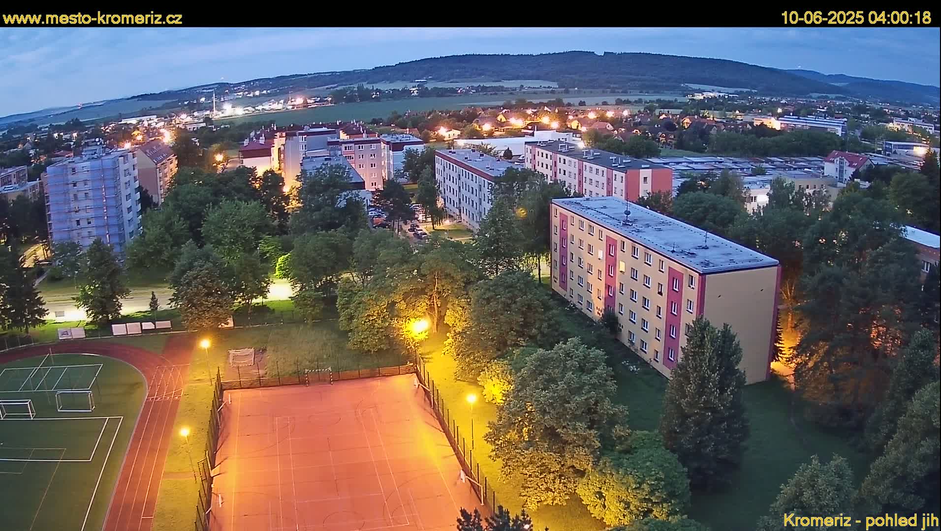 Kroměříž  South View Skyline Live Cam - Kromeriz, Zlin, Czechia