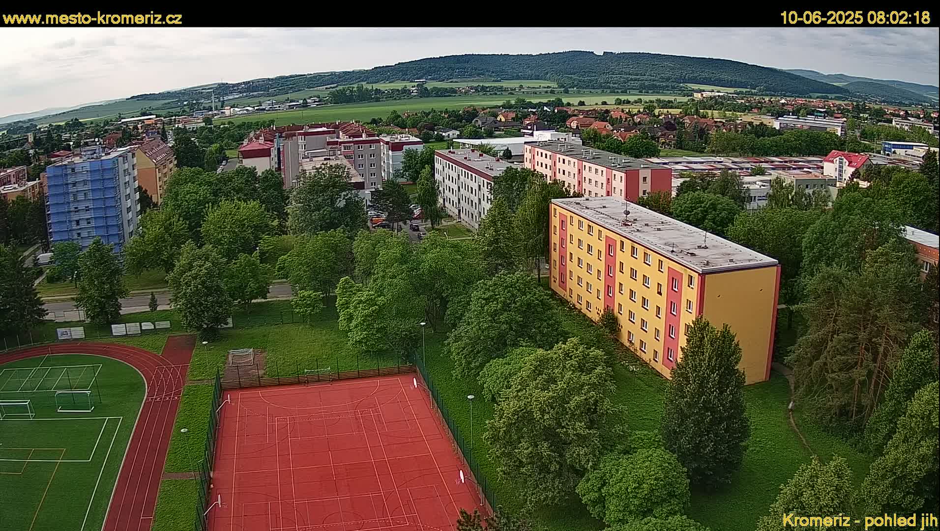 Kroměříž  South View Skyline Live Cam - Kromeriz, Zlin, Czechia