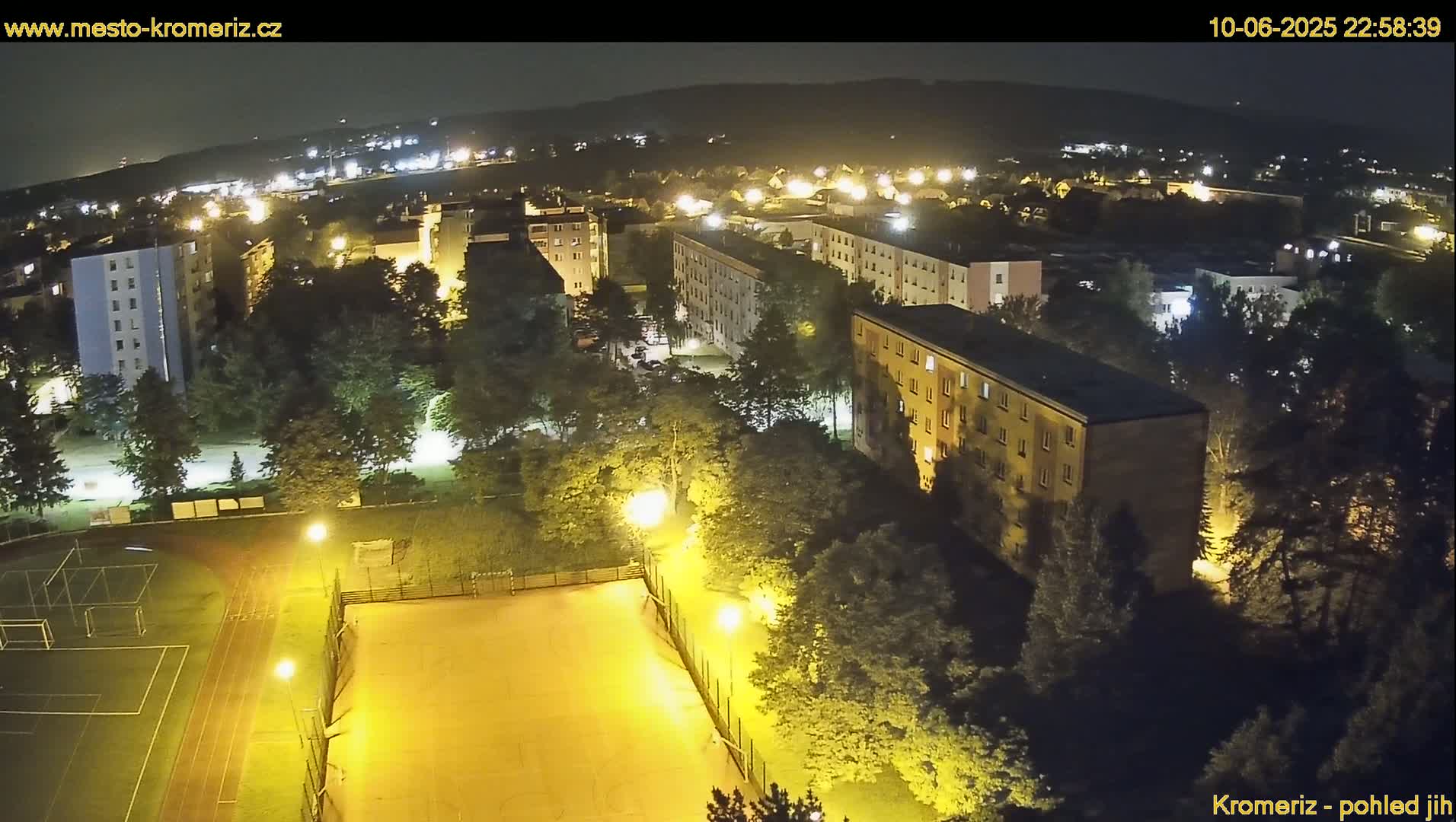 Kroměříž  South View Skyline Live Cam - Kromeriz, Zlin, Czechia
