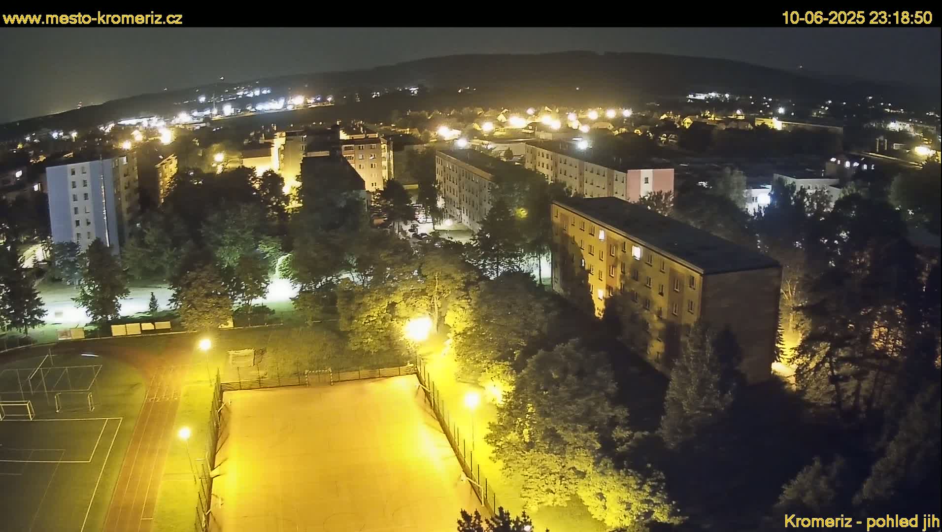 Kroměříž  South View Skyline Live Cam - Kromeriz, Zlin, Czechia