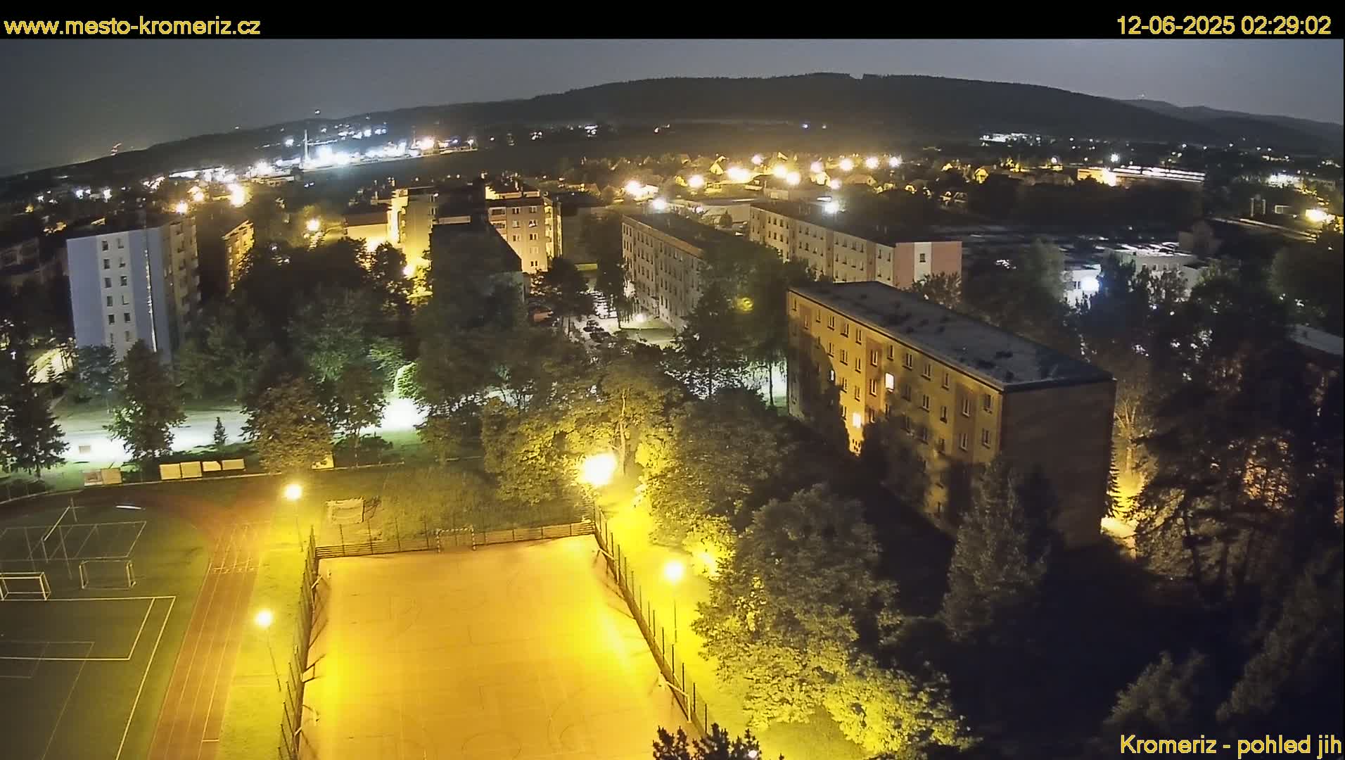 Kroměříž  South View Skyline Live Cam - Kromeriz, Zlin, Czechia