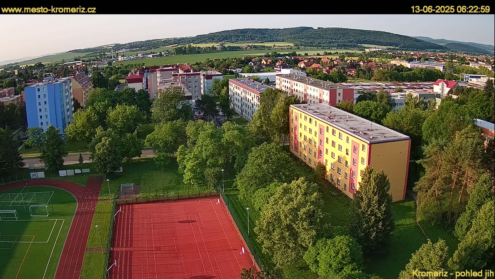 Kroměříž  South View Skyline Live Cam - Kromeriz, Zlin, Czechia