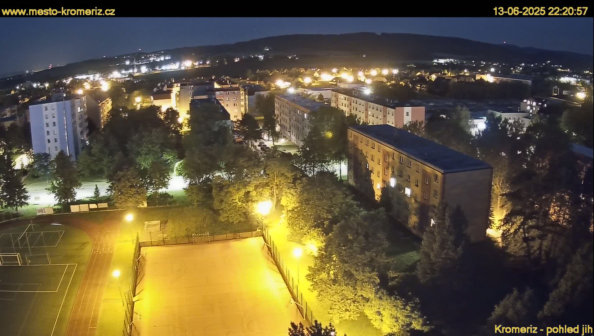 Kroměříž  South View Skyline Live Cam - Kromeriz, Zlin, Czechia