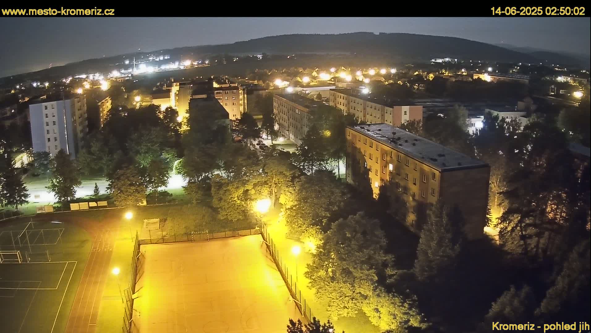 Kroměříž  South View Skyline Live Cam - Kromeriz, Zlin, Czechia