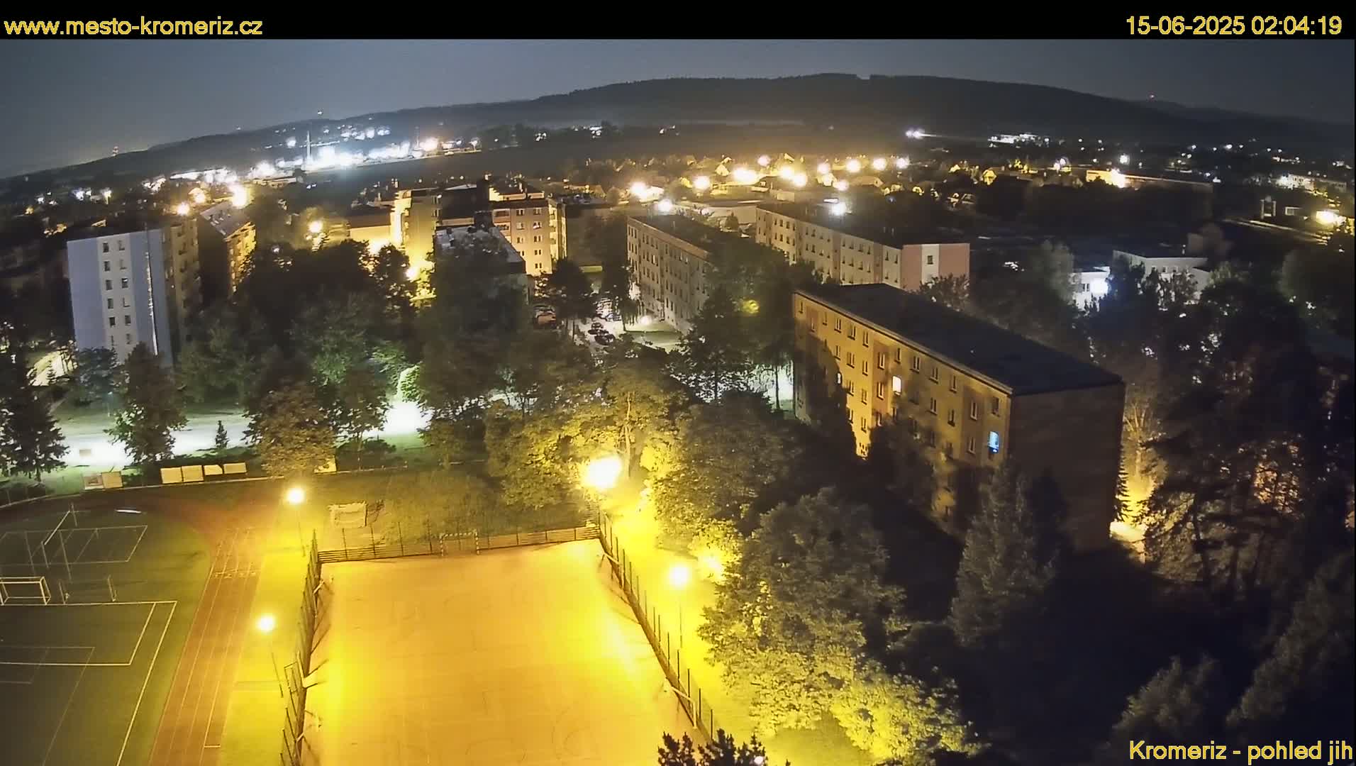 Kroměříž  South View Skyline Live Cam - Kromeriz, Zlin, Czechia