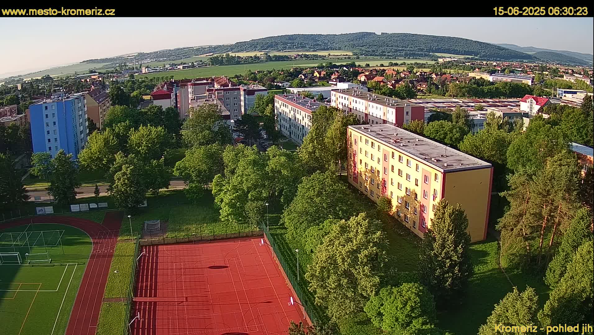 Kroměříž  South View Skyline Live Cam - Kromeriz, Zlin, Czechia