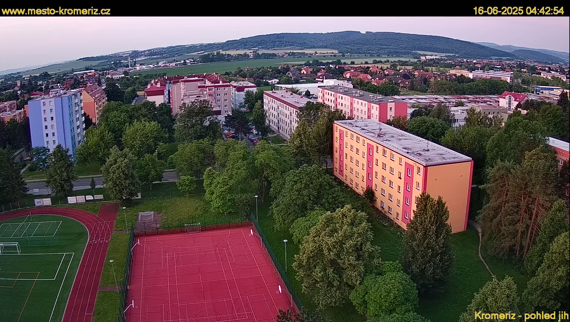 Kroměříž  South View Skyline Live Cam - Kromeriz, Zlin, Czechia