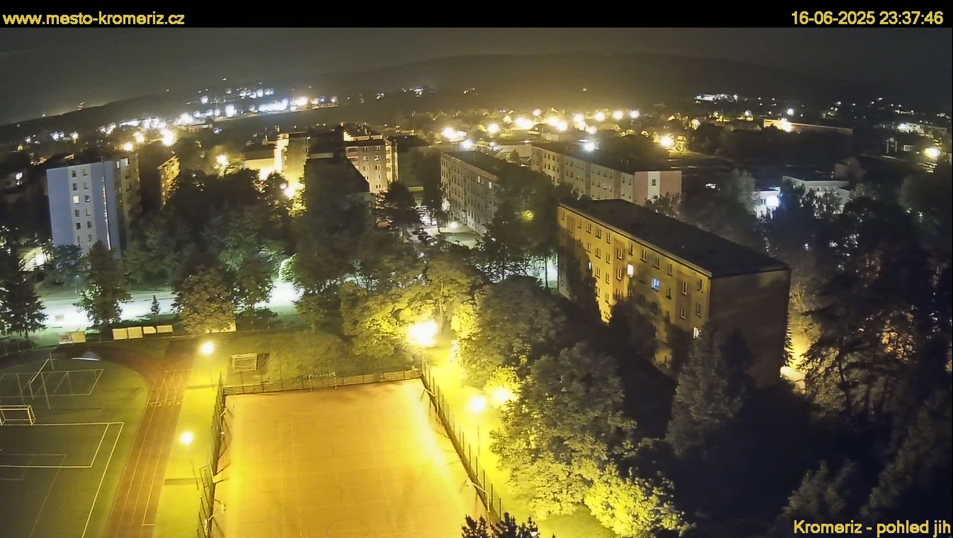 Kroměříž  South View Skyline Live Cam - Kromeriz, Zlin, Czechia
