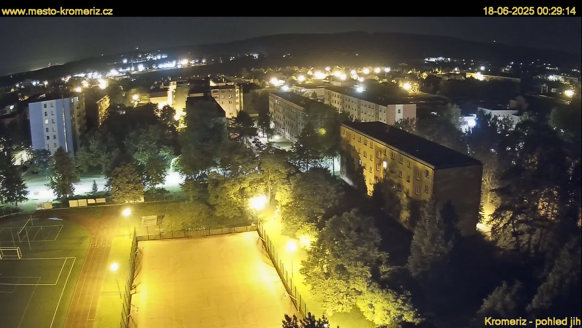 Kroměříž  South View Skyline Live Cam - Kromeriz, Zlin, Czechia