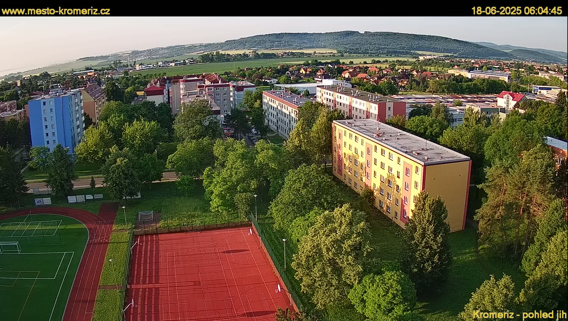 Kroměříž  South View Skyline Live Cam - Kromeriz, Zlin, Czechia