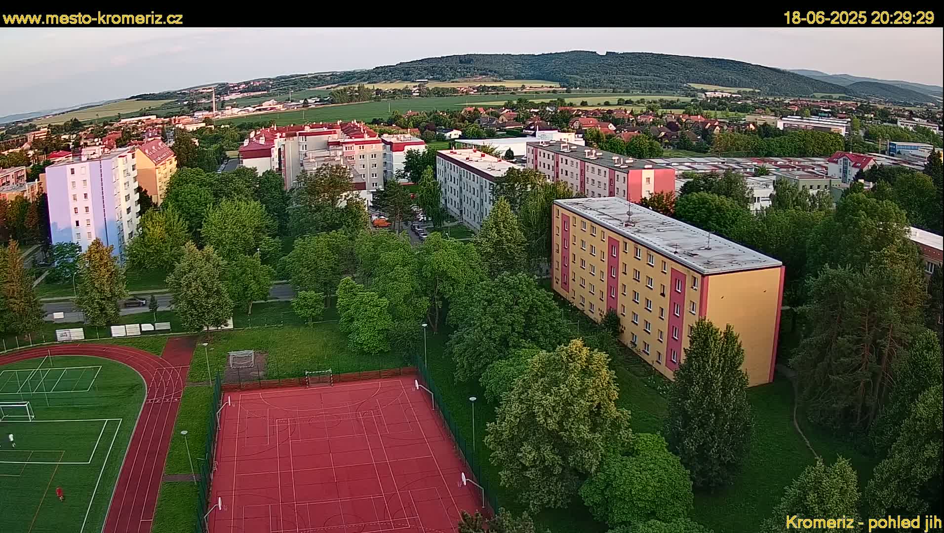 Kroměříž  South View Skyline Live Cam - Kromeriz, Zlin, Czechia