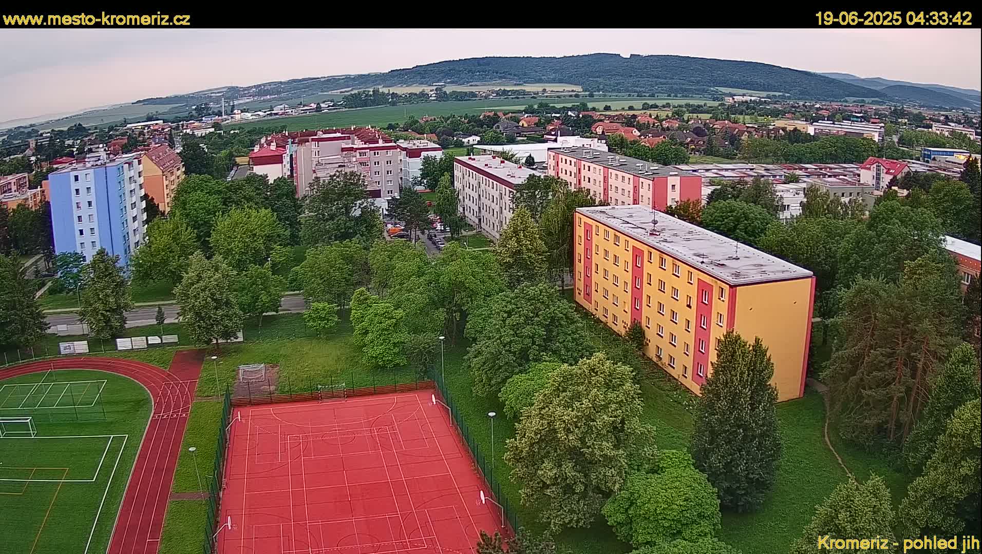 Kroměříž  South View Skyline Live Cam - Kromeriz, Zlin, Czechia