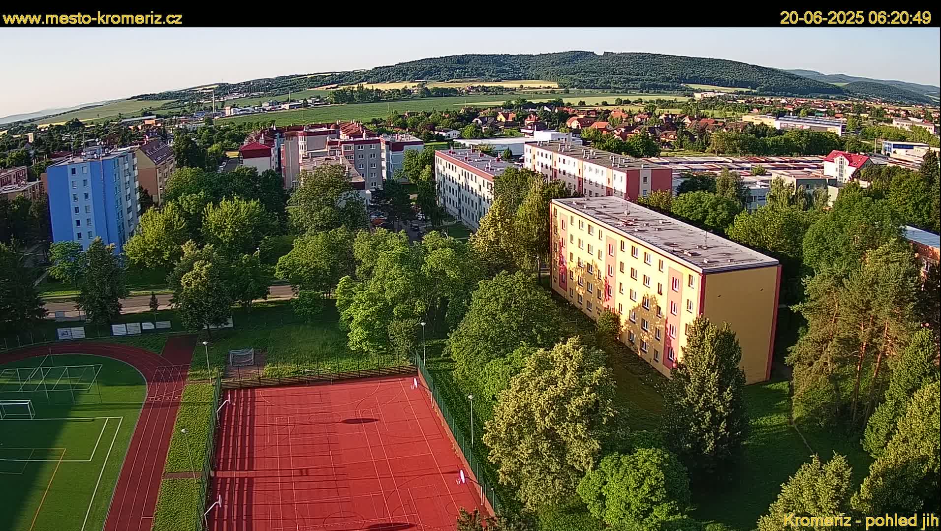 Kroměříž  South View Skyline Live Cam - Kromeriz, Zlin, Czechia