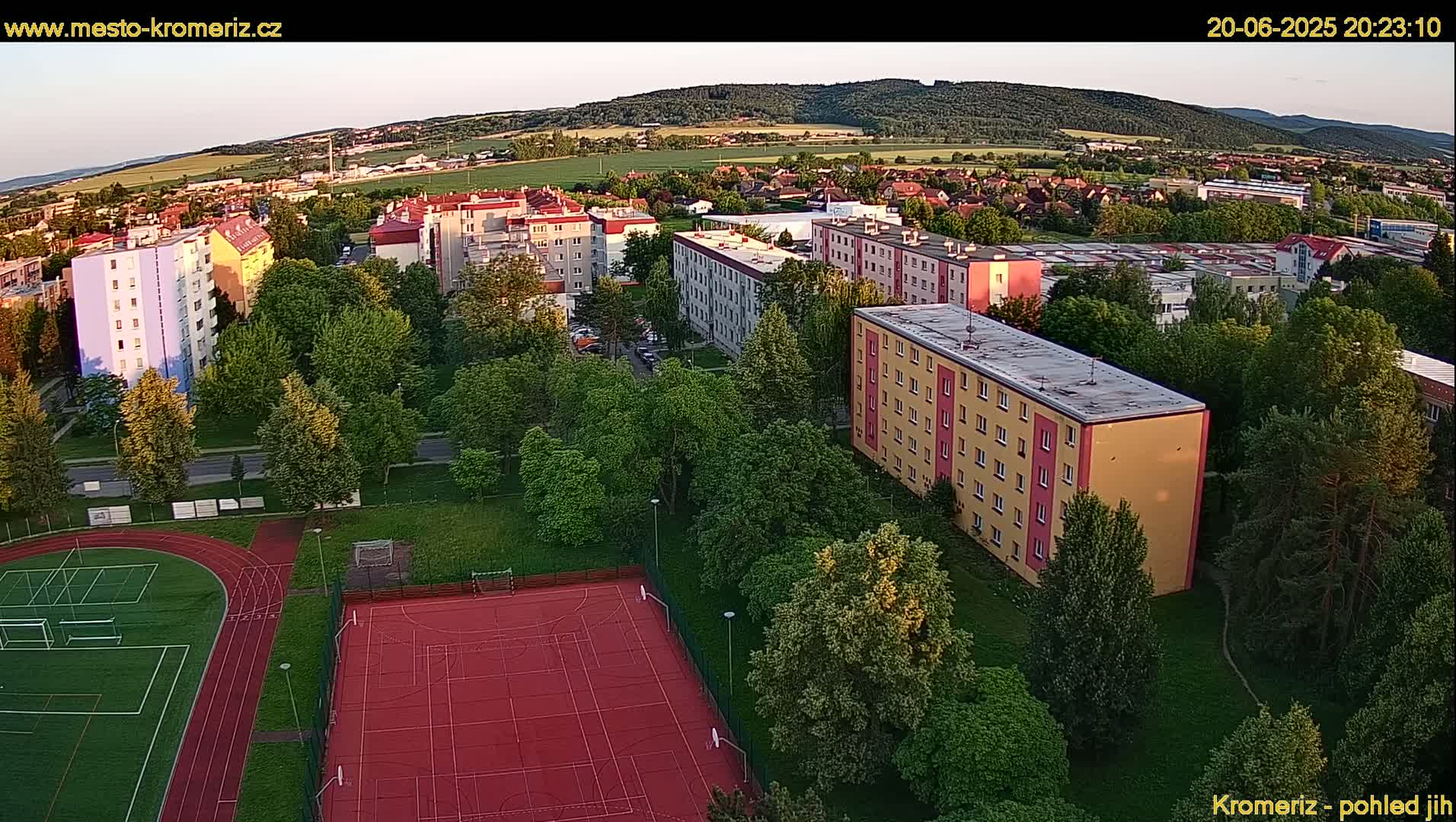 Kroměříž  South View Skyline Live Cam - Kromeriz, Zlin, Czechia