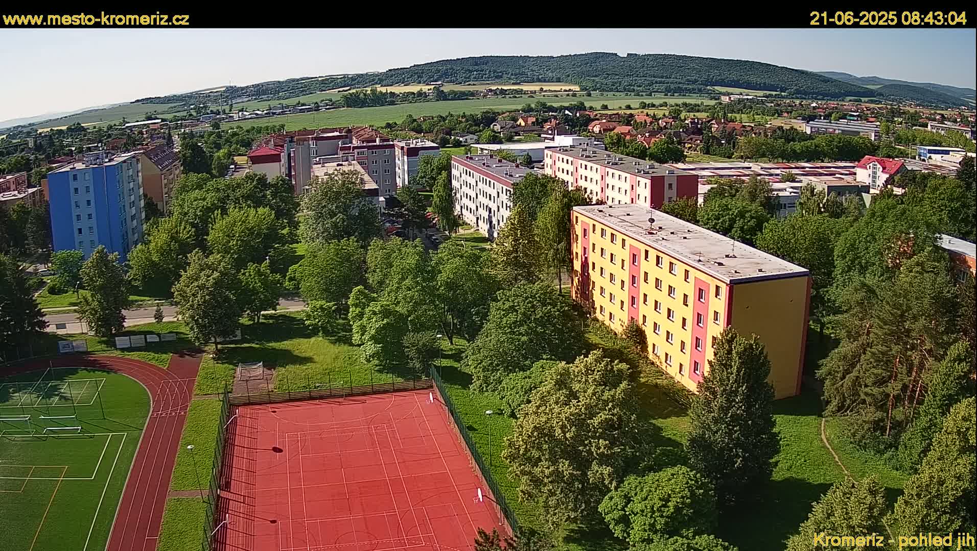 Kroměříž  South View Skyline Live Cam - Kromeriz, Zlin, Czechia