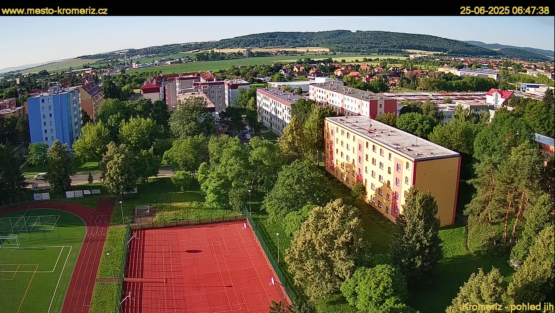 Kroměříž  South View Skyline Live Cam - Kromeriz, Zlin, Czechia