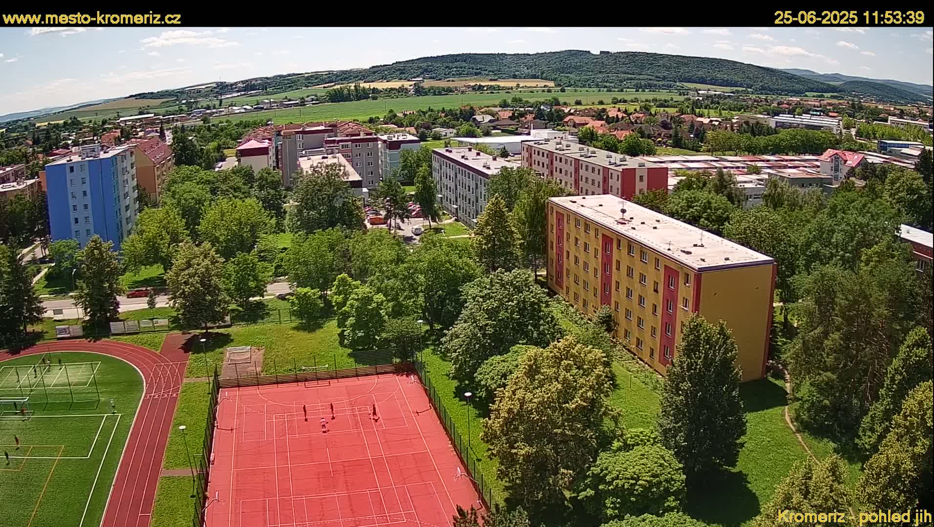 Kroměříž  South View Skyline Live Cam - Kromeriz, Zlin, Czechia