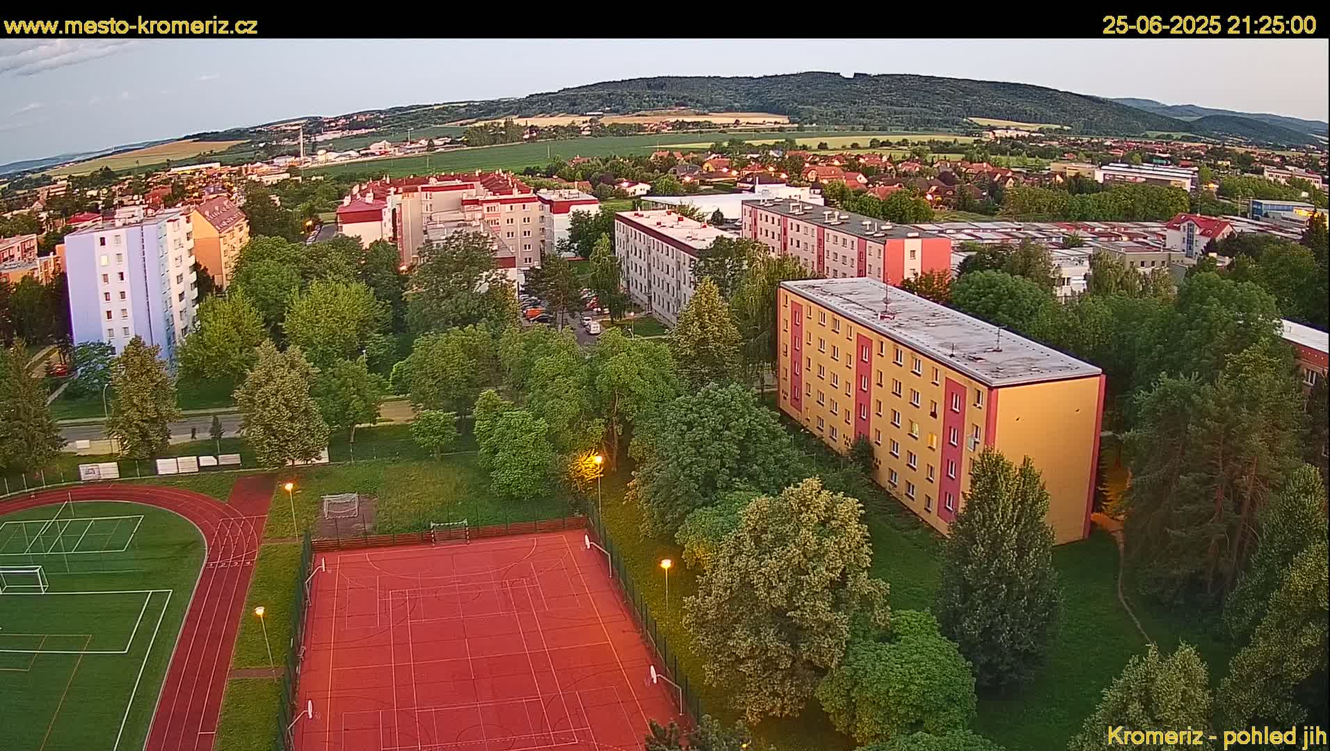 Kroměříž  South View Skyline Live Cam - Kromeriz, Zlin, Czechia