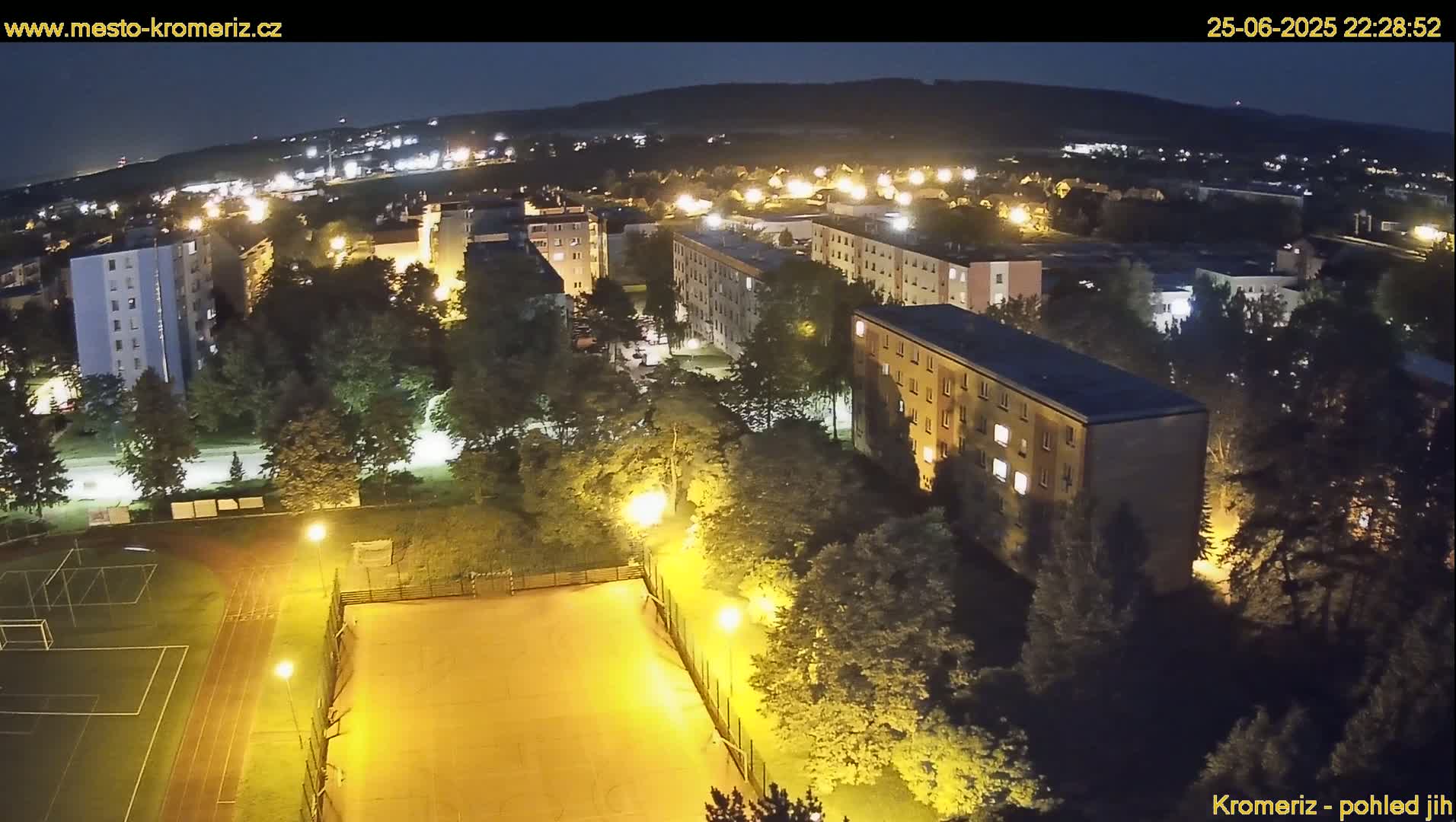 Kroměříž  South View Skyline Live Cam - Kromeriz, Zlin, Czechia