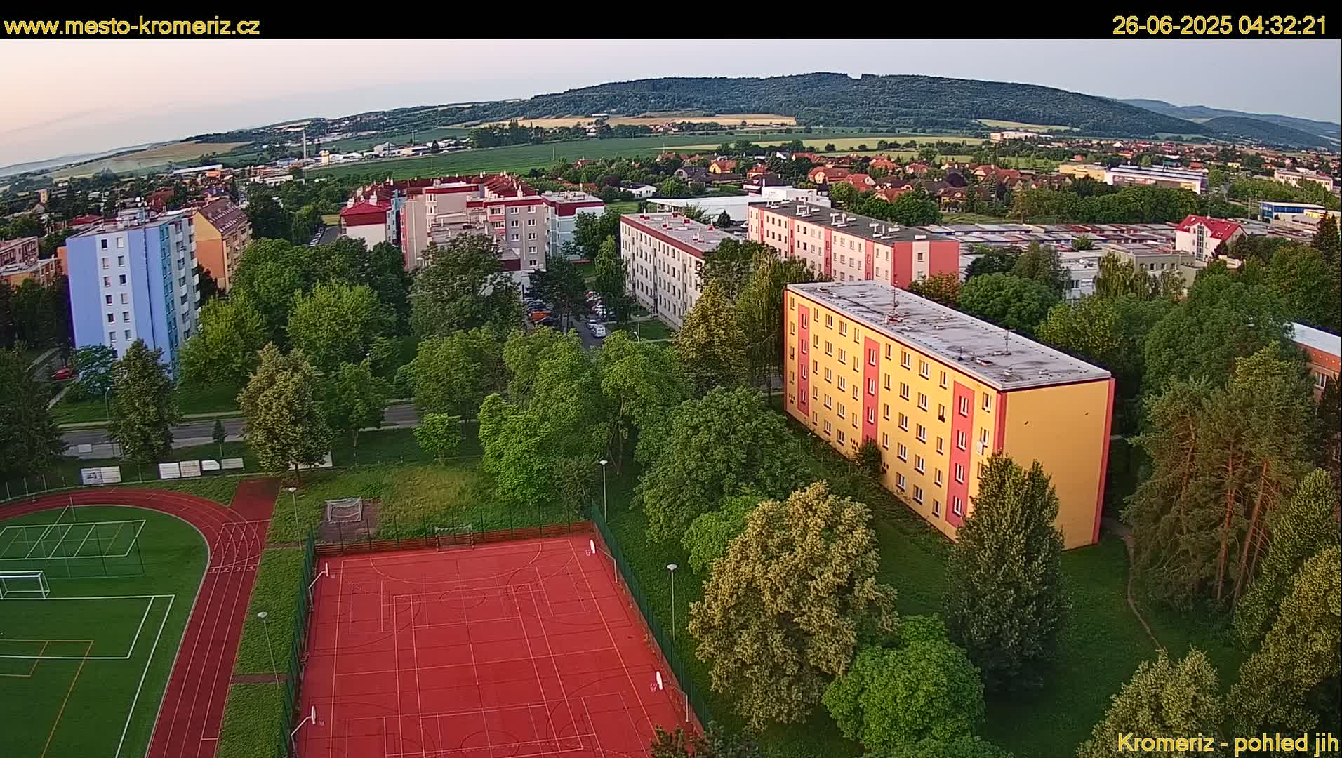 Kroměříž  South View Skyline Live Cam - Kromeriz, Zlin, Czechia