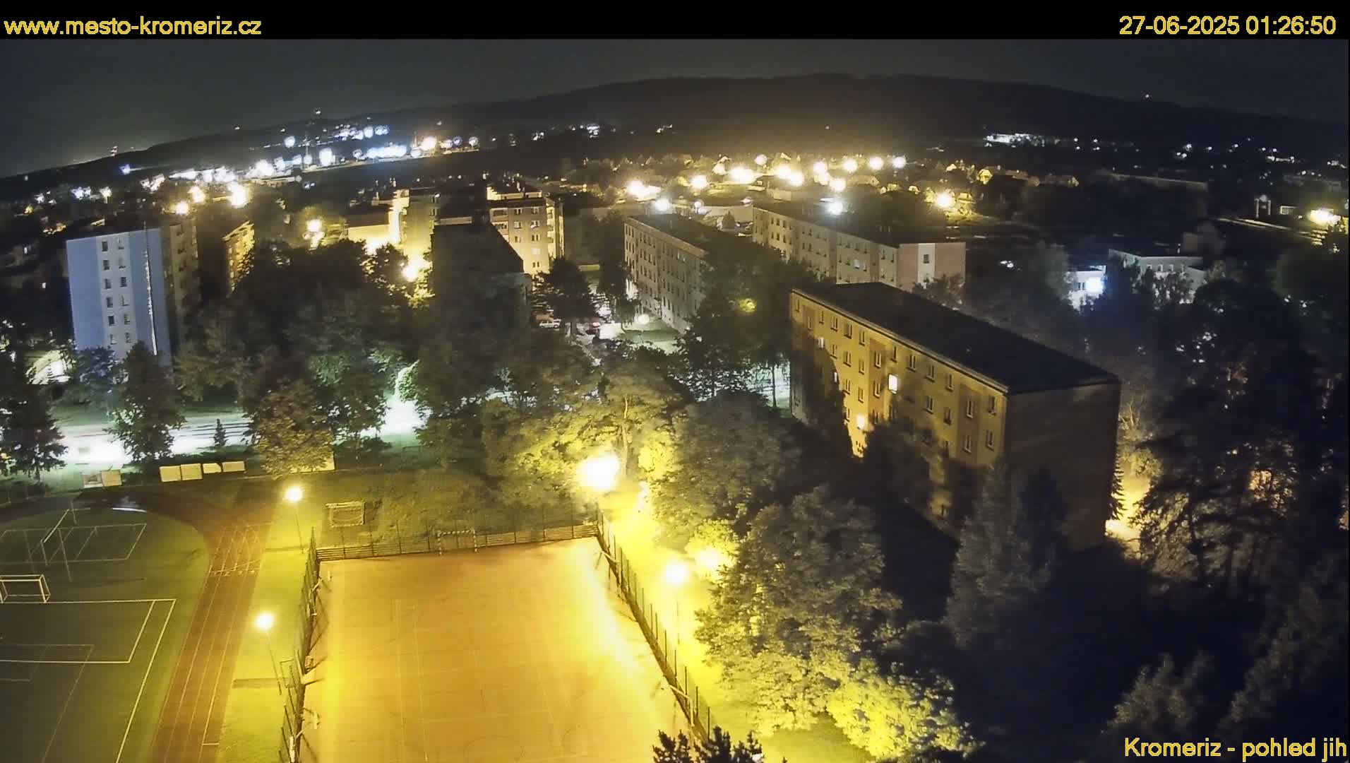 Kroměříž  South View Skyline Live Cam - Kromeriz, Zlin, Czechia