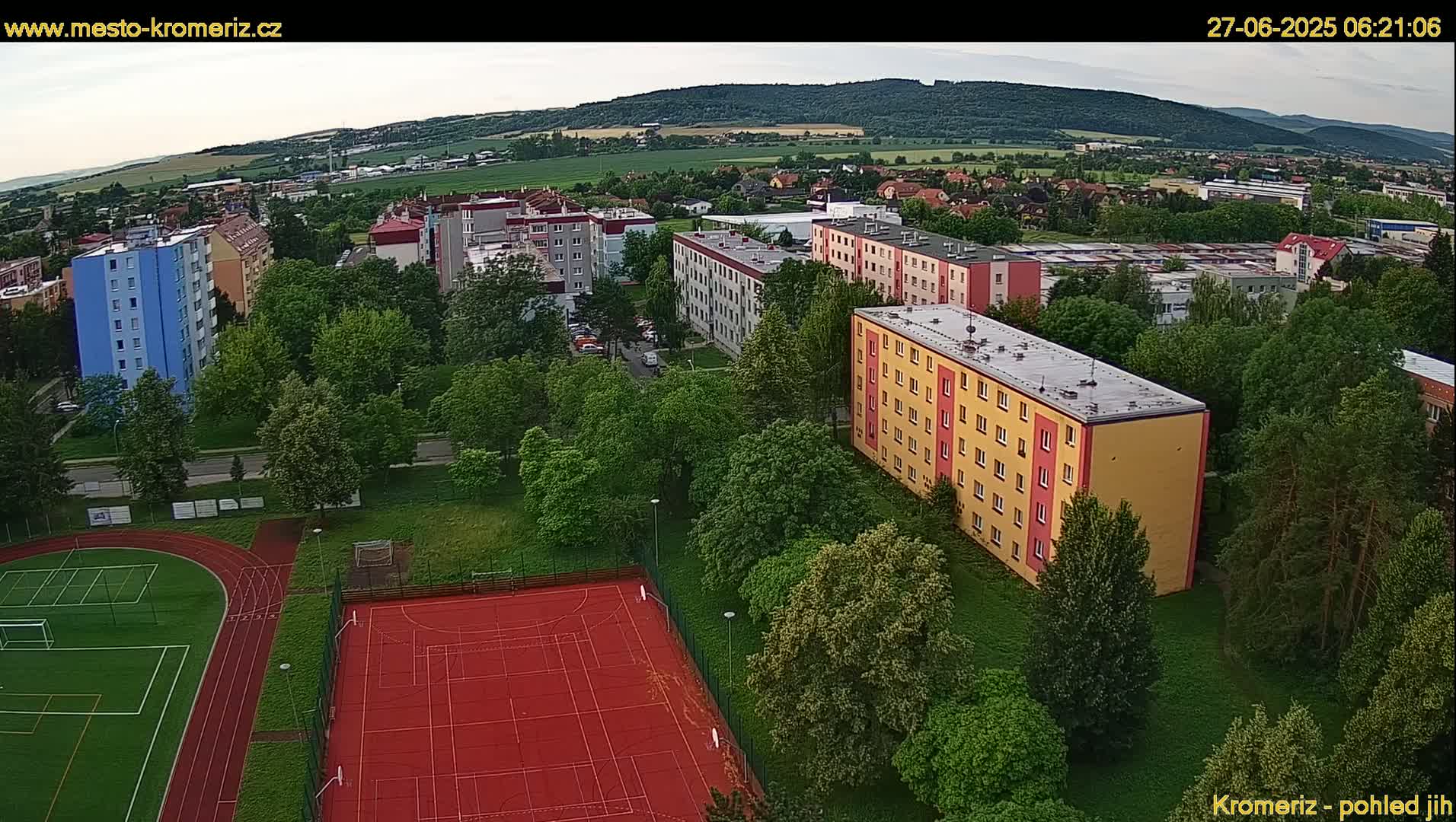 Kroměříž  South View Skyline Live Cam - Kromeriz, Zlin, Czechia
