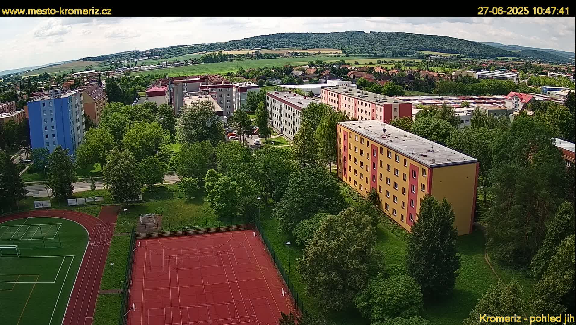 Kroměříž  South View Skyline Live Cam - Kromeriz, Zlin, Czechia