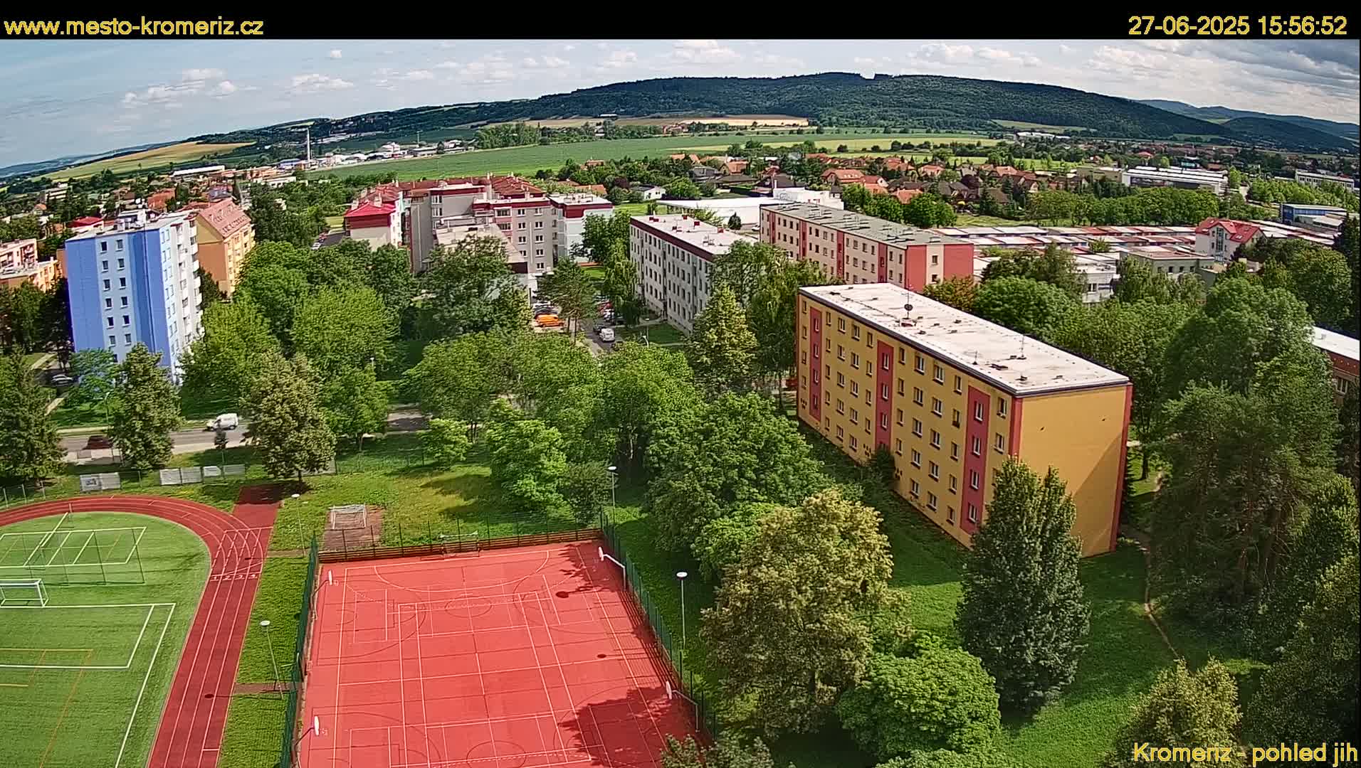 Kroměříž  South View Skyline Live Cam - Kromeriz, Zlin, Czechia