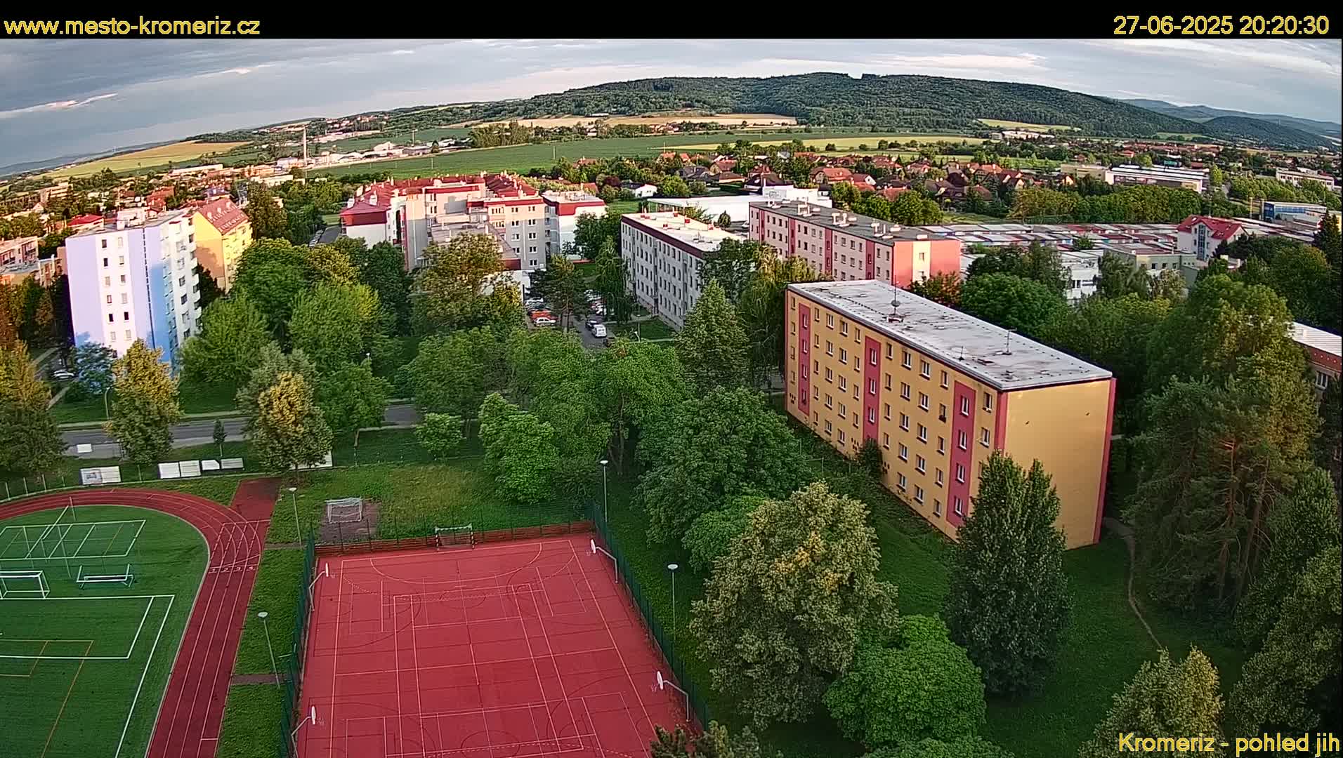 Kroměříž  South View Skyline Live Cam - Kromeriz, Zlin, Czechia