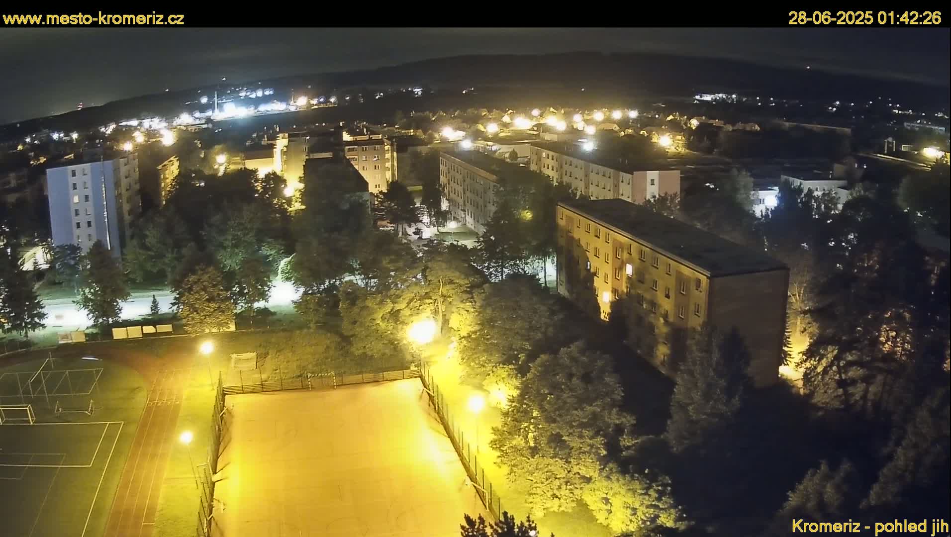 Kroměříž  South View Skyline Live Cam - Kromeriz, Zlin, Czechia