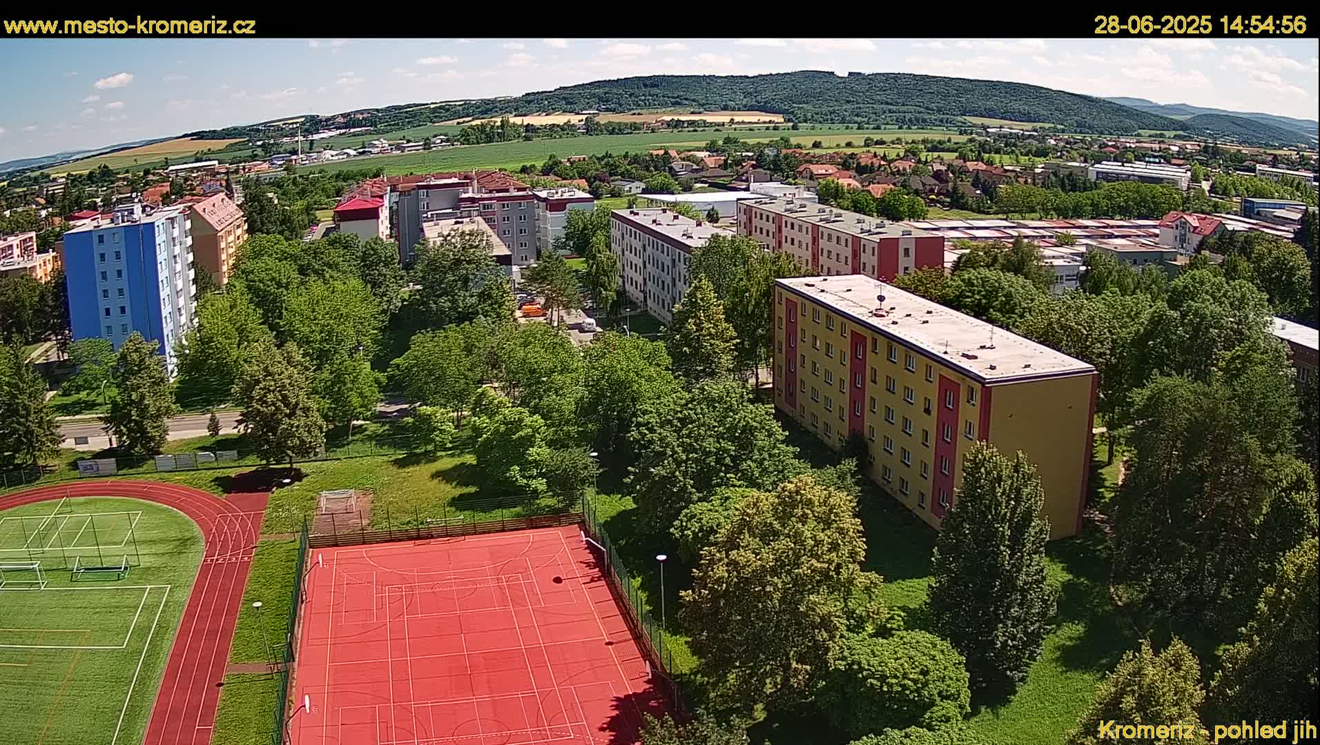 Kroměříž  South View Skyline Live Cam - Kromeriz, Zlin, Czechia