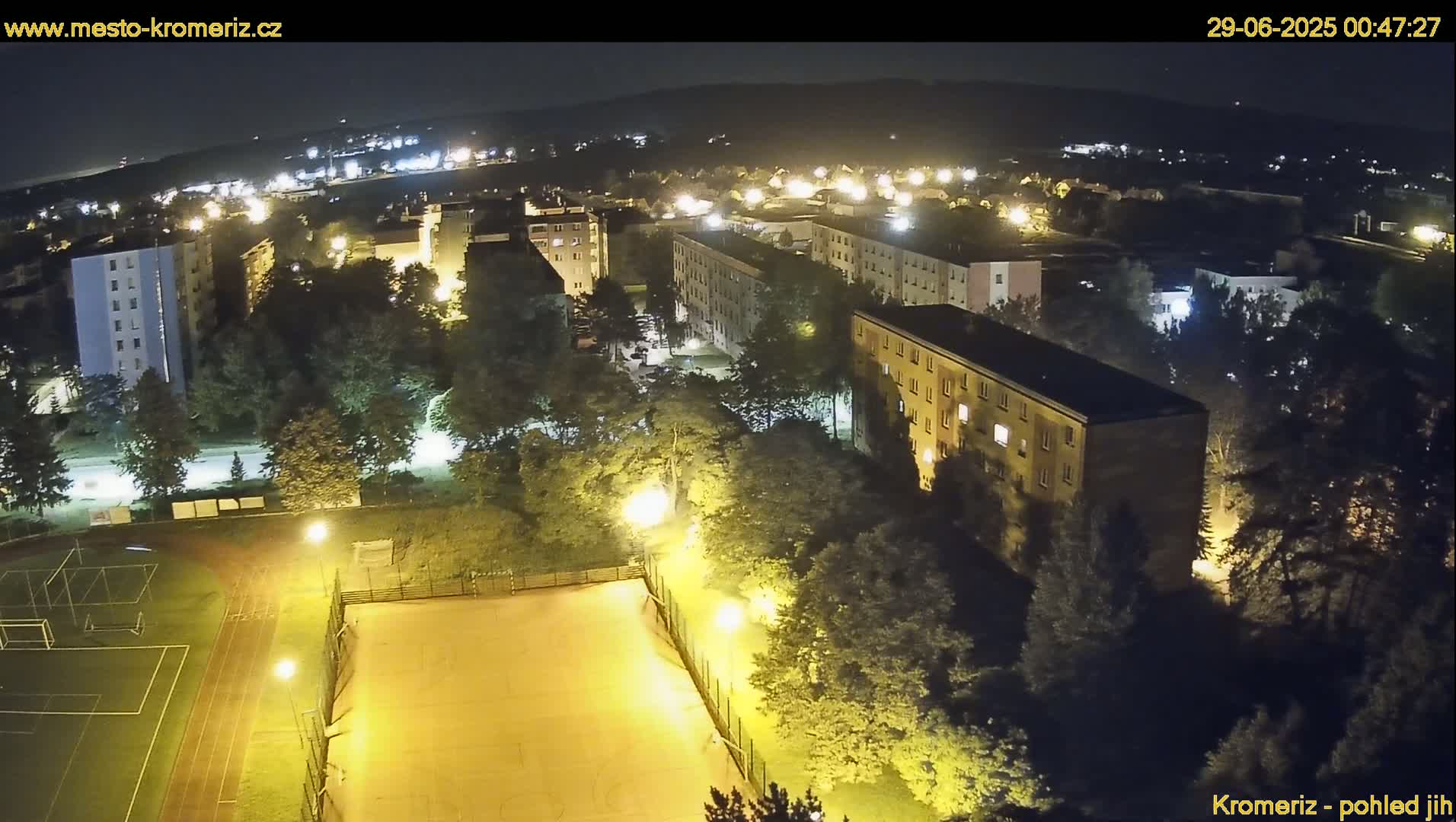 Kroměříž  South View Skyline Live Cam - Kromeriz, Zlin, Czechia