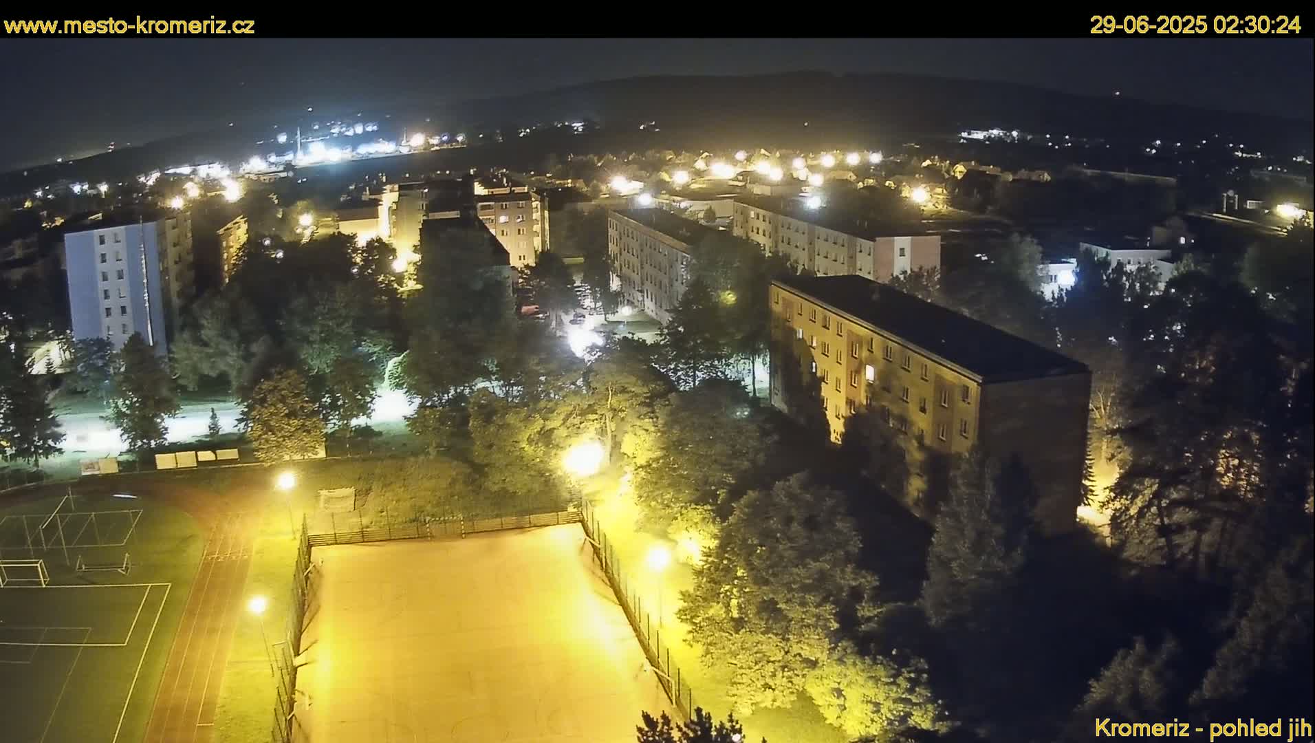 Kroměříž  South View Skyline Live Cam - Kromeriz, Zlin, Czechia