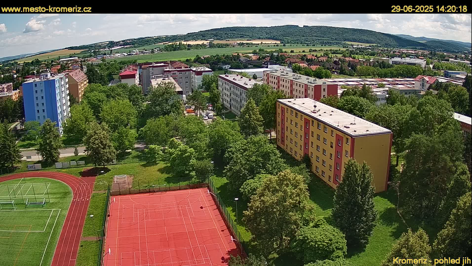 Kroměříž  South View Skyline Live Cam - Kromeriz, Zlin, Czechia