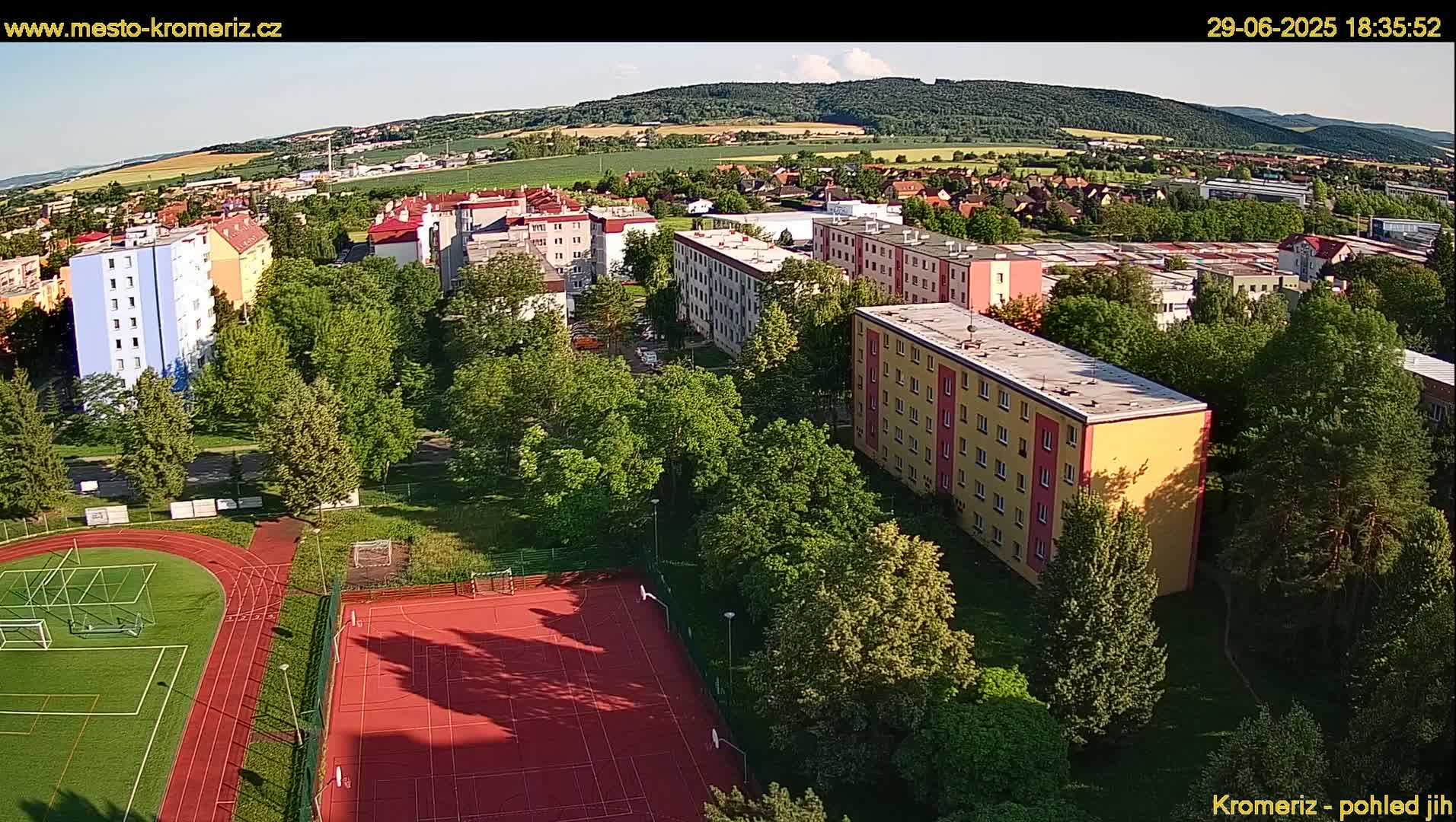 Kroměříž  South View Skyline Live Cam - Kromeriz, Zlin, Czechia