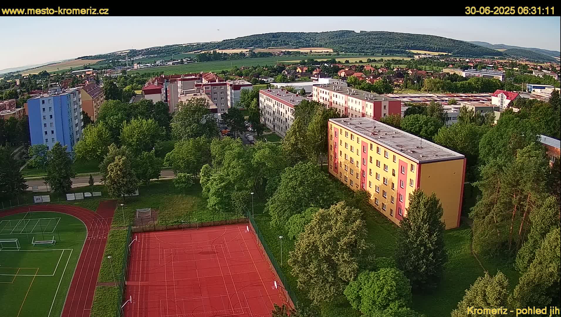 Kroměříž  South View Skyline Live Cam - Kromeriz, Zlin, Czechia