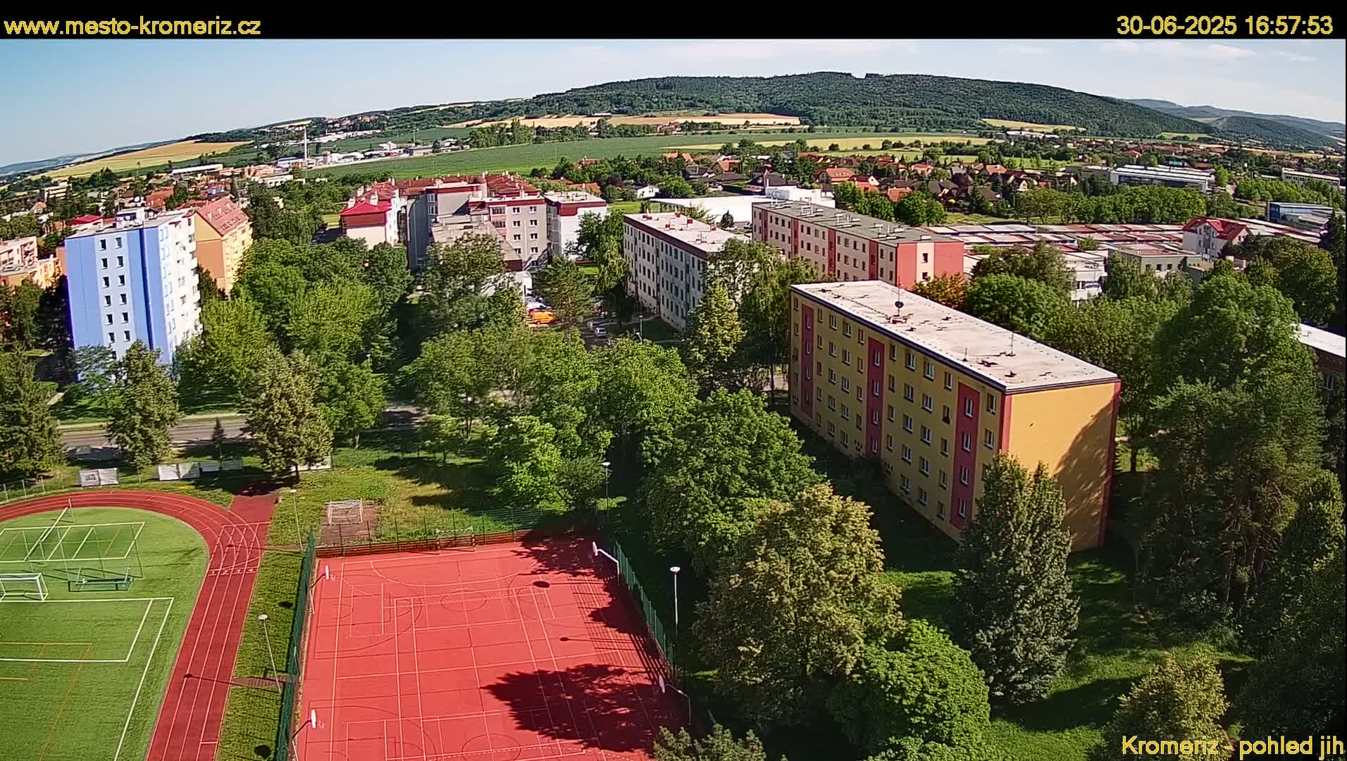 Kroměříž  South View Skyline Live Cam - Kromeriz, Zlin, Czechia