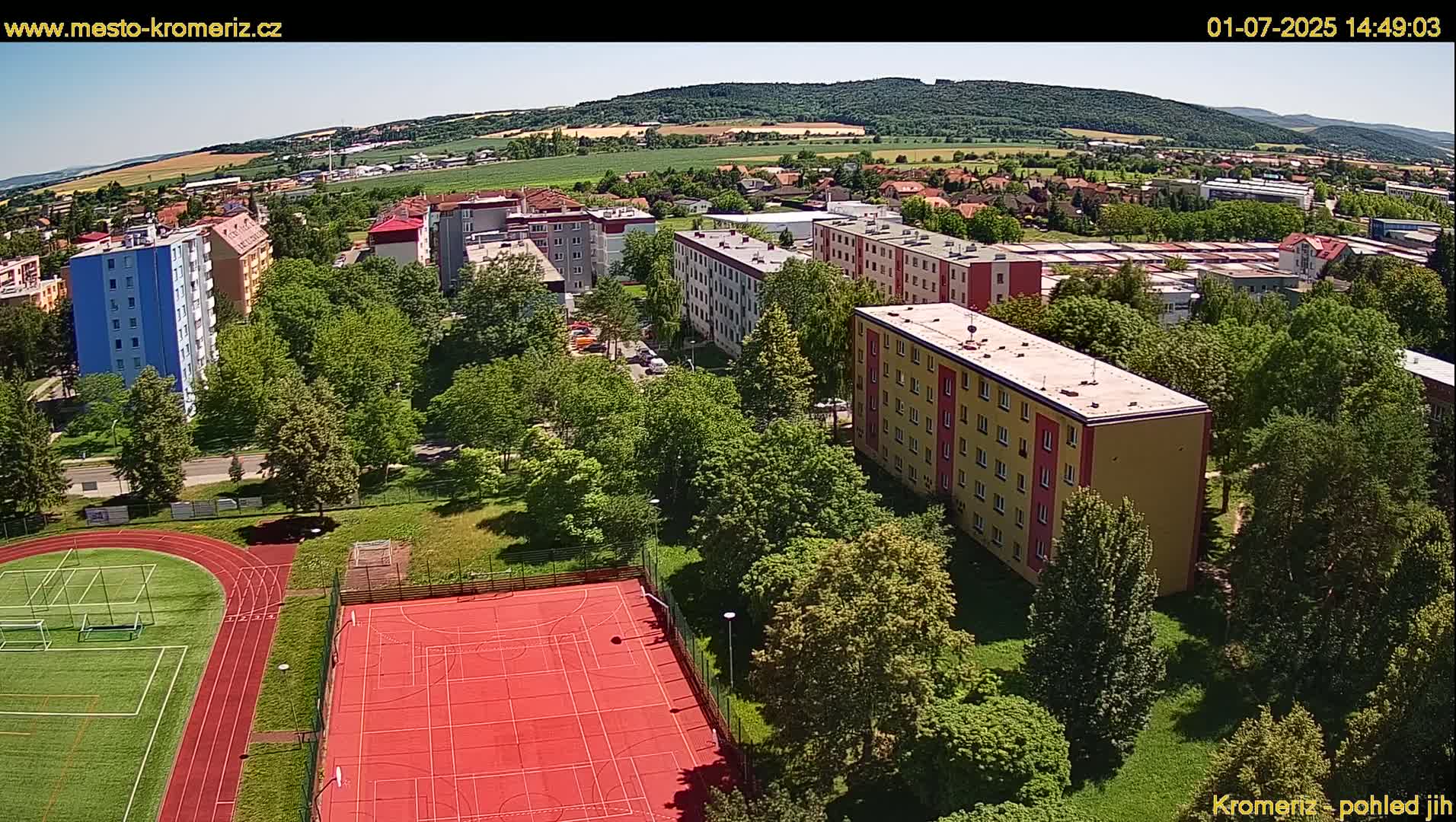 Kroměříž  South View Skyline Live Cam - Kromeriz, Zlin, Czechia