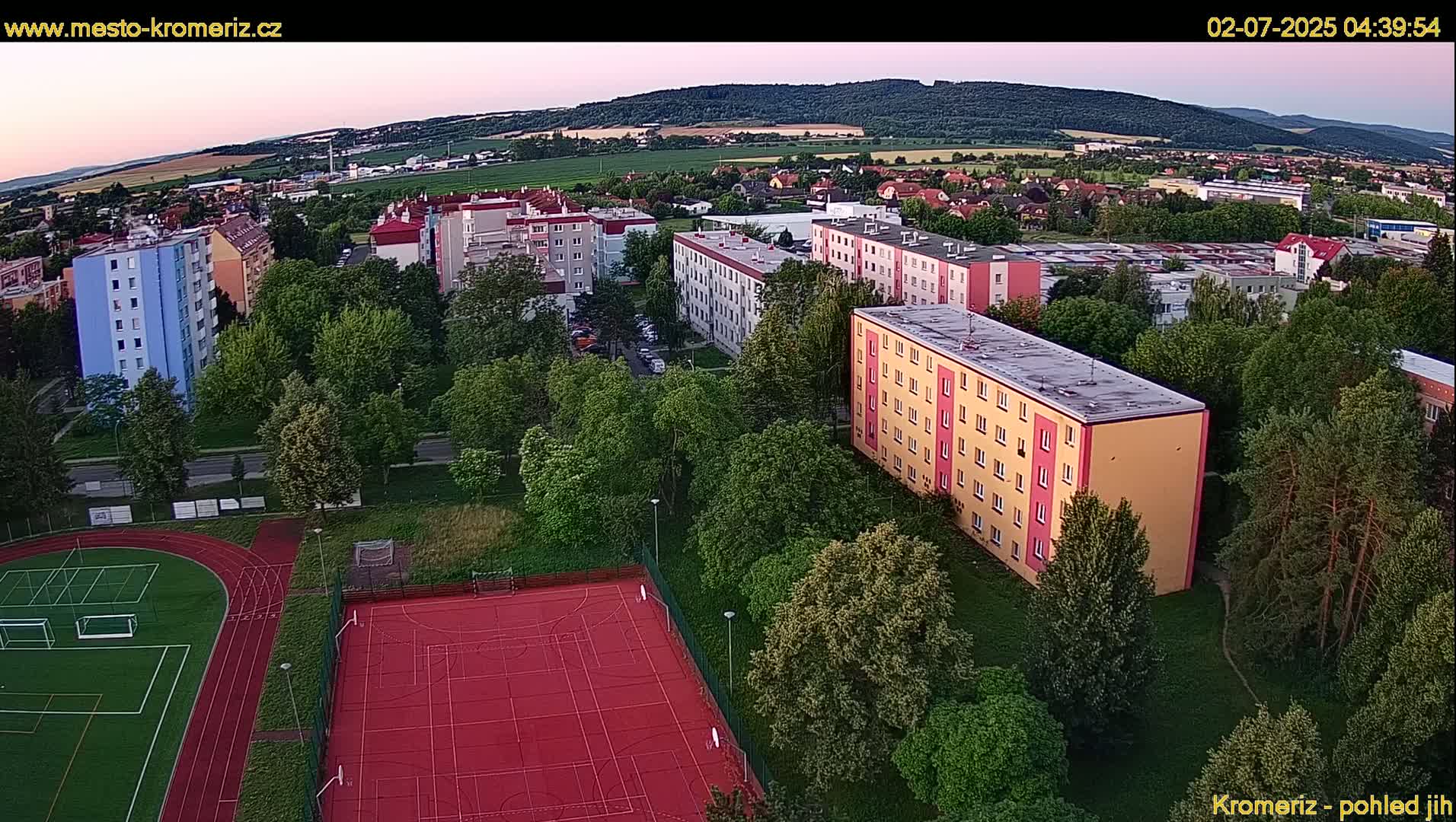 Kroměříž  South View Skyline Live Cam - Kromeriz, Zlin, Czechia