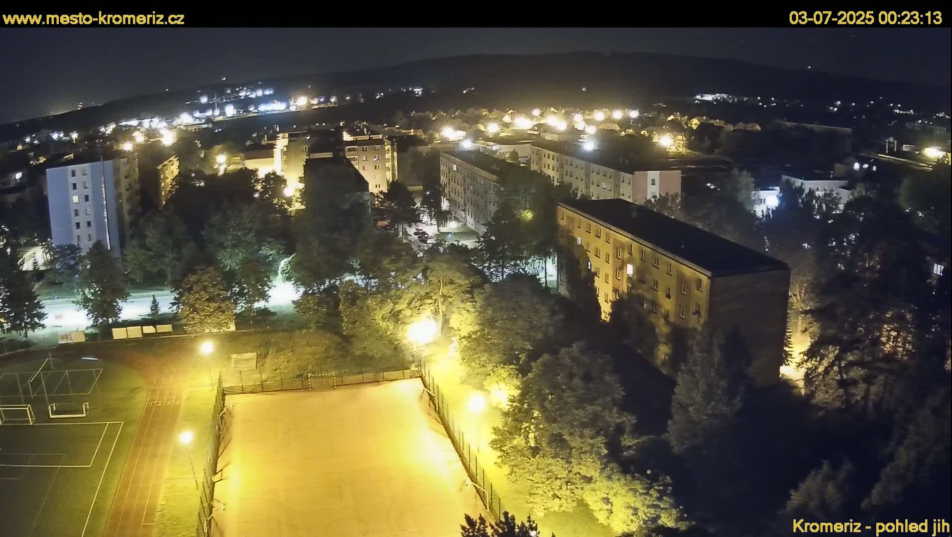 Kroměříž  South View Skyline Live Cam - Kromeriz, Zlin, Czechia