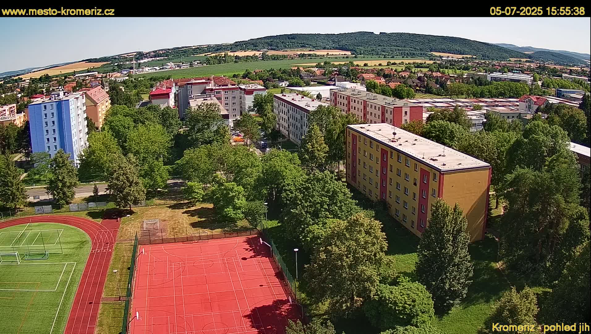 Kroměříž  South View Skyline Live Cam - Kromeriz, Zlin, Czechia