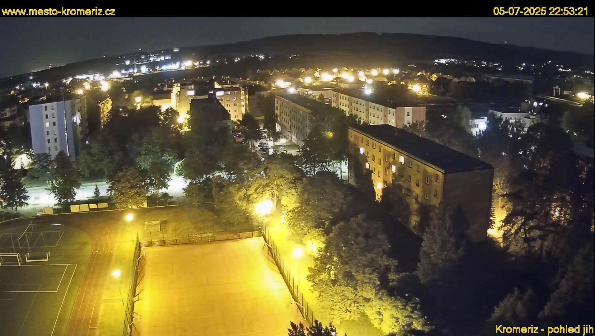 Kroměříž  South View Skyline Live Cam - Kromeriz, Zlin, Czechia