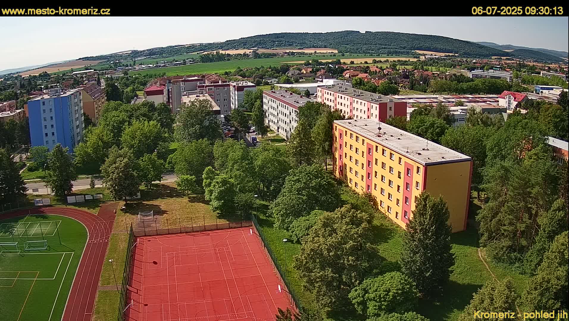 Kroměříž  South View Skyline Live Cam - Kromeriz, Zlin, Czechia