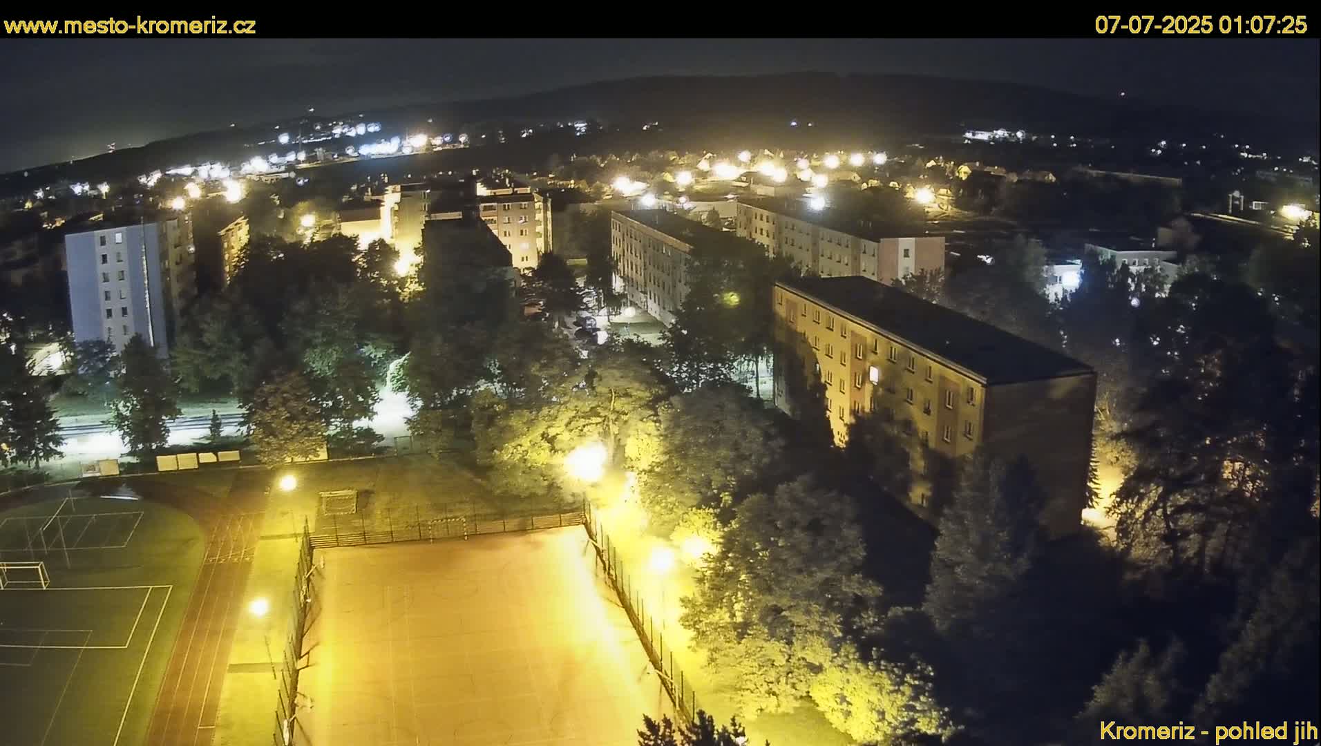 Kroměříž  South View Skyline Live Cam - Kromeriz, Zlin, Czechia