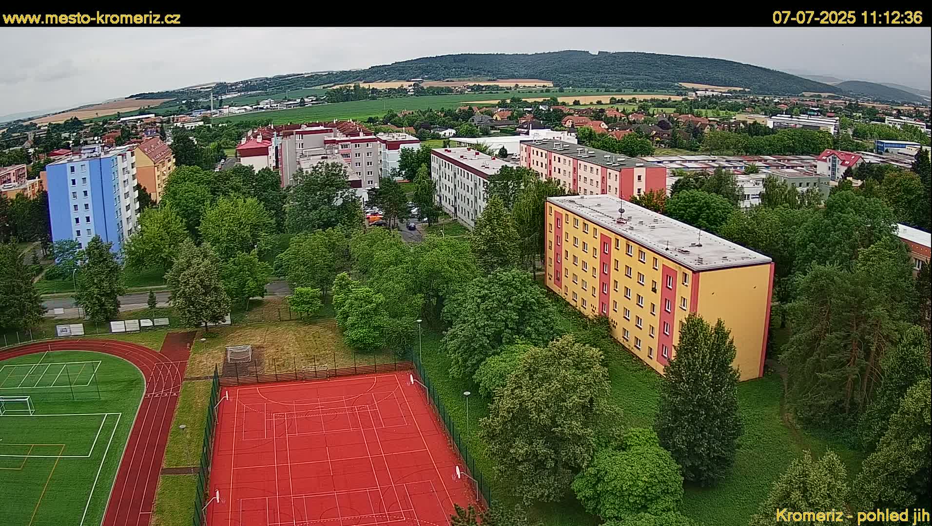 Kroměříž  South View Skyline Live Cam - Kromeriz, Zlin, Czechia