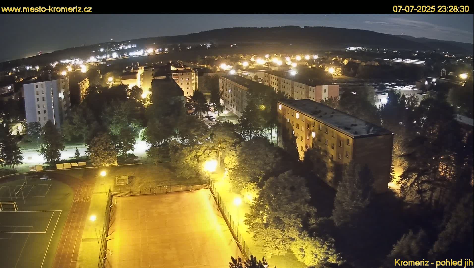 Kroměříž  South View Skyline Live Cam - Kromeriz, Zlin, Czechia