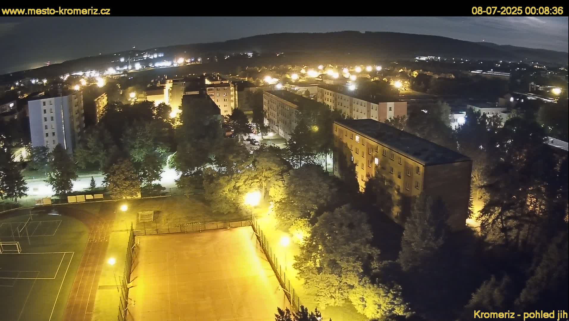 Kroměříž  South View Skyline Live Cam - Kromeriz, Zlin, Czechia