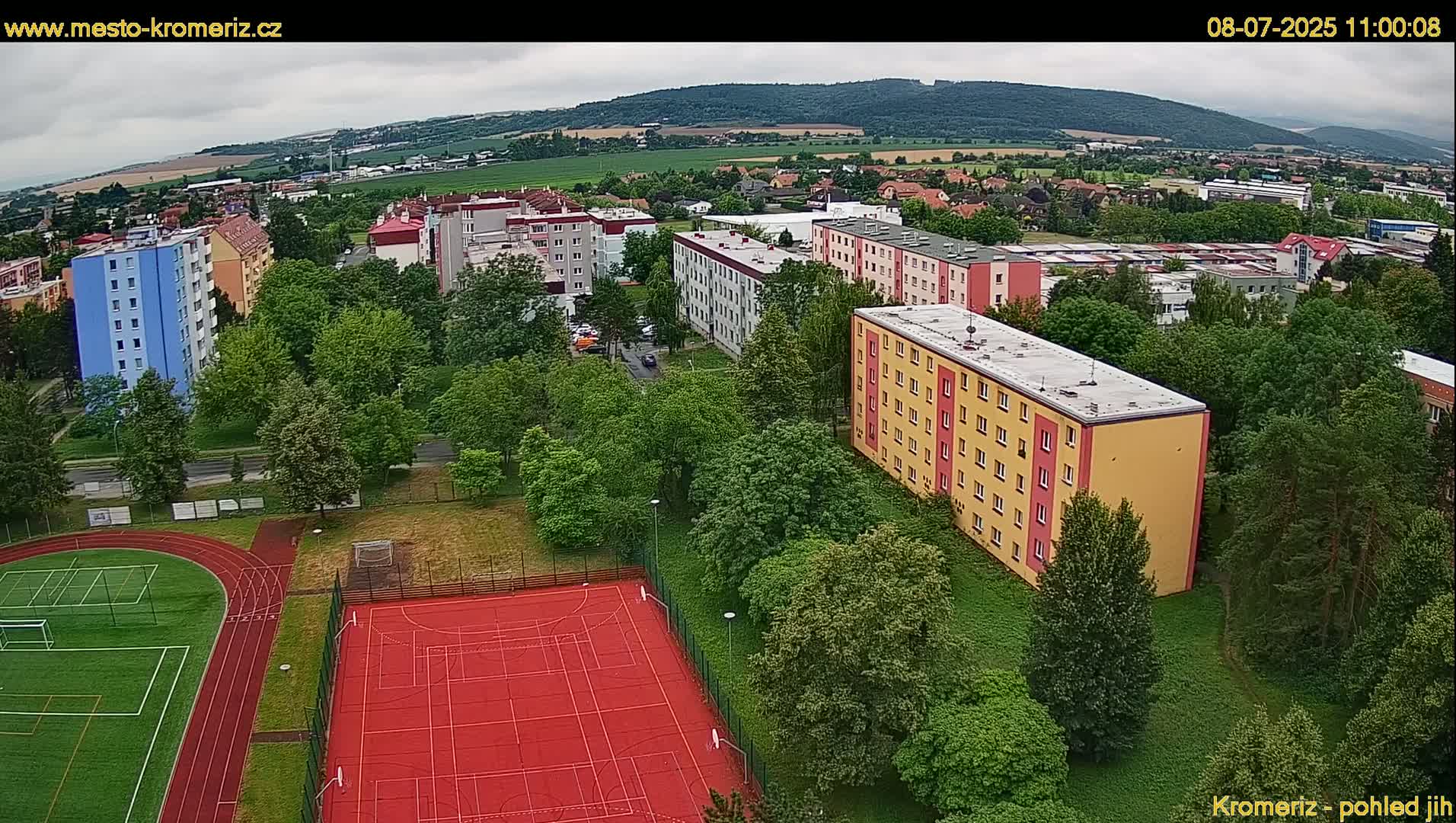 Kroměříž  South View Skyline Live Cam - Kromeriz, Zlin, Czechia