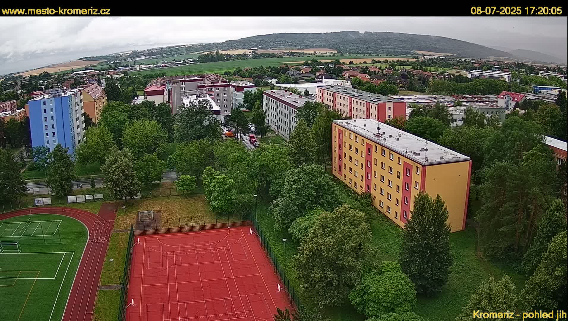 Kroměříž  South View Skyline Live Cam - Kromeriz, Zlin, Czechia