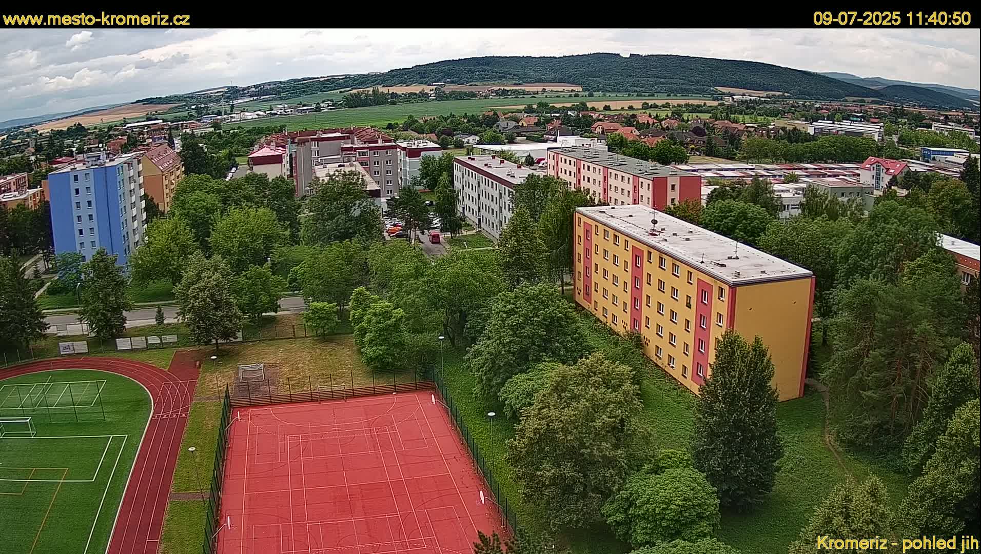 Kroměříž  South View Skyline Live Cam - Kromeriz, Zlin, Czechia